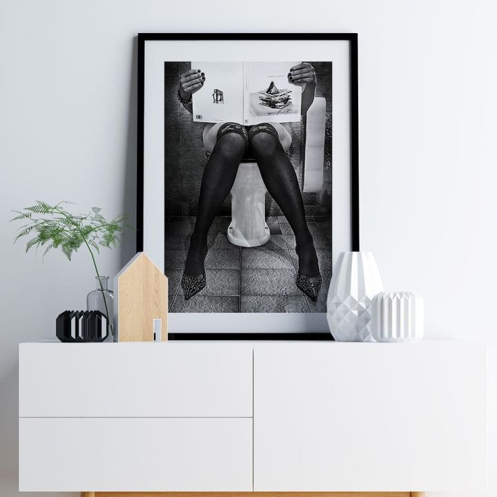catching-up-on-reading-poster-photography-canvas-painting-black-whit-wall-art-pictures-for-living-room-modern-decorative-prins