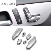 Car Styling Seat Adjust Buttons replace Decoration Covers Stickers Trim for Benz C E Class W204 W212 Auto Accessories