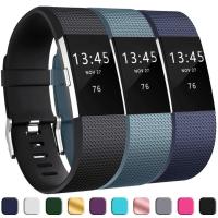 3สายแพ็คสำหรับ Fitbit Charge 2ผู้หญิงผู้ชายปรับสายรัดข้อมือแบบคลาสสิกสายสำรองสำหรับ Fitbit Charge 2ขนาดเล็ก