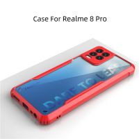 realme8(พร้อมส่งในไทย)เคสกันกระแทกขอบสี​หลังใสRealme8(4G)/Realme8(5G)/Realme8Pro