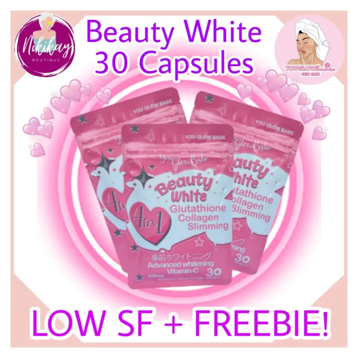 Beauty White Intense Whitening Capsules Glutathione Collagen Slimming By You Glow Babe