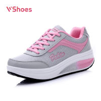 2020 new fashion trend sports and leisure mesh fabric rocking shoes womens shoes slope set foot platform shoes womens single shoes รองเท้าผู้หญิง แฟชั่น รองเท้าผ้าใบหญิง