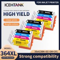 ถัง Icehtank เครื่องพิมพ์ตลับหมึก364XL 364 XL แทนที่สำหรับ HP Photosmart 5510 5515 6510 B010a B109a B209a Deskjet 3070A สำหรับ HP364