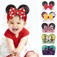 【hot sale】❉✓ C05 Best Quality Cute Baby Headband Sequin Bowknot Head Band Classic Minnie Mouse Korean Turban 6 Months Baby Hair Tie Hair Accessories Set Glitter Baby Accessories