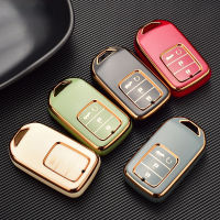 (Borongwell) Funda De TPU Para Llave De Coche,Carcasa Fob Para Honda CRV, CR-V,เข้ากันได้กับ Con Civic Accord, HR-V, HRV, City Odyssey, XR-V,Soปอตส่วนลด