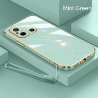 เคส Xiaomi Redmi 12C 9A 9C 10C Redmi 10 5G เคสชุบไฟฟ้ามันวาวสายคาดที่คล้องปลอกตะเข็บขอบตรงที่มีสไตล์