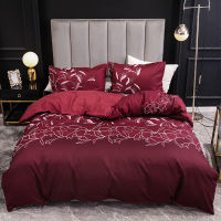 Classic Jacquard Bedding Set Floral Red Duvet Cover With Pillowcase Single Queen King Size Couple Bed Quilt Covers No Bed Sheet