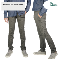 Mimasaka / Heywood Long Khaki Green/ กางเกงขายาว กางเกงผ้าชิโน่ กางเกงทำงานผู้ชาย กางเกงลำลอง กางเกงแฟชั่นผู้ชาย ขากระบอ