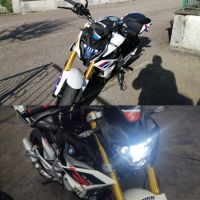 ไฟหน้า LED ของรถมอเตอร์ไซค์สำหรับ BMW G310GS G310R G 310 GS R 310GS 2016 2017ไฟ2018พร้อมชุดประกอบตาปีศาจแบบสมบูรณ์