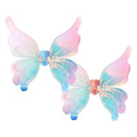 Lighted Angel Wings Battery Powered Glow in the Dark Kids Angel Wings Automatic Flap Lightweight Halloween Costume Multifunctional for Garden Beach Amusement Park gaudily