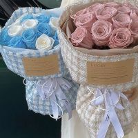 【CW】 1.5mx0.5m Top Wrapping Paper Lattice Florist Bouquet New Fabric  Flowers