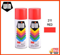 WIN สีสเปรย์อเนกประสงค์ 211 RED (แพ็ค 2 กระป๋อง)