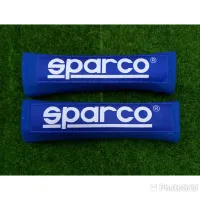 นวมหุ้มเบลผ้า Sparco สีน้ำเงิน 1คู่