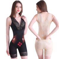 0089 Woman Slimming Shapewear Onepiece Full Body Underwear Back-drop Lace Pant Leg Wrap Chest Corset