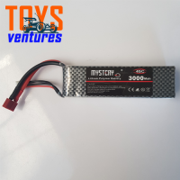 แบตเตอรี่ลิโพ​ Mystery 3S 45C 11.1V 3000mAh ปลั๊กดิน Battery Lipo สำหรับ​ของเล่น​บังคับ​ (คนไทยขาย คนไทยส่งครับ)