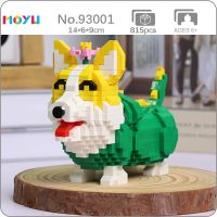 Moyu 93001 Animal World Welsh Corgi Dog Flower Dinosaur Pet Doll DIY Mini Diamond Blocks Bricks Building Toy for Children no Box