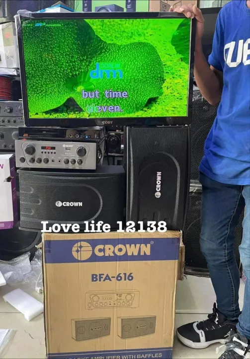 karaoke set crown bfa616 free mic Lazada PH