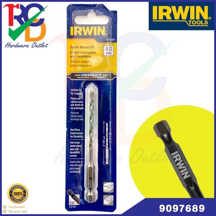 irwin-ดอกสว่านเจาะปูน-เจาะคอนกรีต-impact-ดอกimpact-รุ่น9097689-ขนาด-4-mm