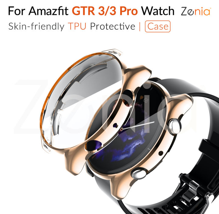 zenia-เคสนาฬิกากันกระแทก-เคส-tpu-ป้องกันนาฬิกากีฬาอัจฉริยะสำหรับ-amazfit-gtr-3-pro-gtr3มีให้เลือกหลายสี