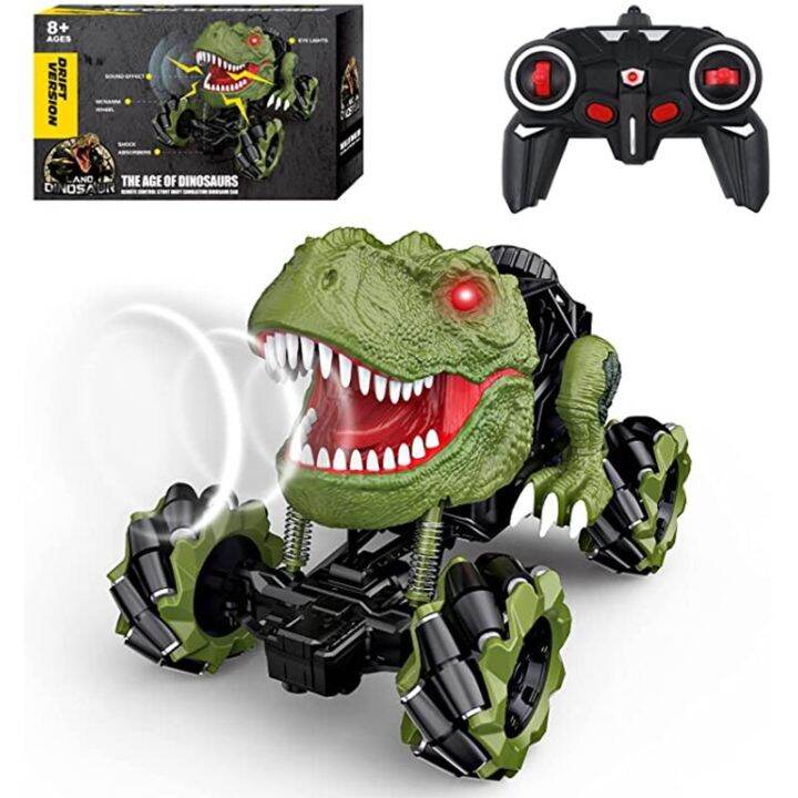 Rc Car Monster Trucks For Boys Dinosaur Toy Scale 1:15 360° Rotation ...