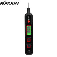 KKmoon จอแสดงผล LCD ปากกาทดสอบไฟฟ้า AC12-300V เครื่องทดสอบแรงดันไฟฟ้า Live/zero เครื่องตรวจจับสายไฟ Breakpoint Finder พร้อมไฟฉายและฟังก์ชั่นปลุกด้วยแสงเสียง