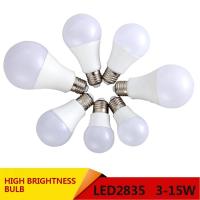 หลอดไฟ LED 7W SMD2835 12W ความสว่าง220V 3W LED Bombilla 5W E27 15W สูง1W ฉลาด9W แอมป์โคมไฟ LED หลอดไฟแอมป์