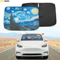 สำหรับ Tesla รุ่น Y 3 X S Starry Sky กระจกรถยนต์ครีมกันแดด Window Cover Visor Sun Shade Blocks UV Ray Protection Parasol Coche