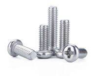 M6 Pitch 1.0ความยาวเกลียว Phillips Pan Head 304สแตนเลสสตีล Cross Recessed Machine Screws