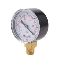 0-1bar 50mm Water Pressure Gauge Meter 1/4 inch NPT Thread Manometer -50-15psi