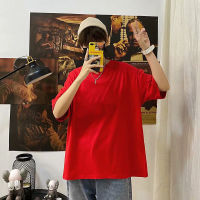 Gold เสื้อยืด cotton 100% คุณภาพดี ไม่ยืดไม่ย้วย คอกลม เเขนสั่น ทรง unisex red สีแดง เสื้อแดง แดง ไซส์ S M L XL XXL 3XL 4XL 5XL