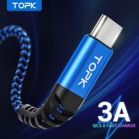 TOPK AN24 1M Micro USB Type C Cable Nylon ided Fast Charging Phone Charger Cable for Samsung