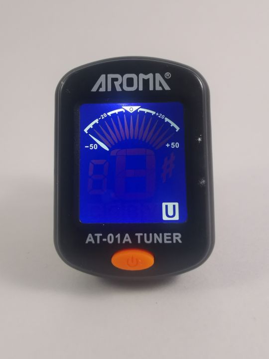 เครื่องตั้งสายกีต้าร์-aroma-tuner-at-01-แถมถ่านพร้อมใช้งาน-พร้อมส่ง-ส่งเร็ว