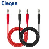 Cleqee P1041ปลั๊กทองแดง4มม. กล้วยแบบคู่2ชิ้นสายเคเบิลทดสอบอ่อนสายทดสอบมัลติมิเตอร์สำหรับตัวทดสอบไฟฟ้าสายไฟ1000V 15a 1ชิ้น