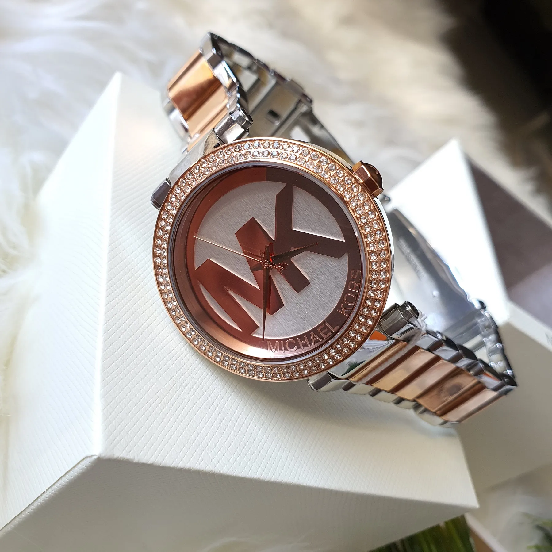 Michael Kors Parker Rose Gold and Silver-tone 39mm Ladies Watch MK6314 With  1 Year Warranty For Mechanism | Lazada PH