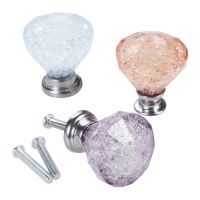 DRELD 34x30mm Acrylic Crystal Door Knobs Cabinet Drawer Cupboard Kitchen Furniture Pull Handle Home Decor Wood Box Case Knobs