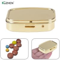 [BONBON Home Storage] 2 Grid Moistureproof Folding Medicine Holder Pill Storage Box Metal Rectangle Waterproof Sterile Package Box