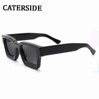 CATERSIDE แว่นตาคริสตัลอะซิเตทแว่นกันแดดทรงเหลี่ยมผู้ชายหนาสำหรับผู้หญิงแว่นตากันแดดคุณภาพสูงขับรถแฟชั่น2021 UV400 Oculos