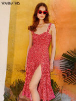 Wannathis เซ็กซี่ Y2K ชุดฤดูร้อน Fairy ผู้หญิงดอกไม้ backless high Split PARTY Casual beachwear VINTAGE dresses