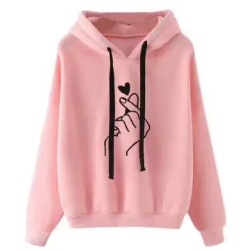 Buy Fleece Padded Sweater Autumn Winter Warm Sweater Hooded Pullover  Printed Thin Loose Blouse Jacket at affordable prices — free shipping, real  reviews with photos — Joom