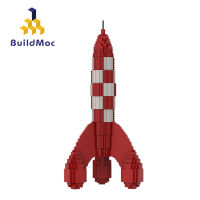 Buildmoc การ์ตูน TINTIN การผจญภัยของ Tintin จรวด MOC ชุดอาคารบล็อกของเล่นสำหรับเด็กของขวัญเด็กของเล่น1525ชิ้นอิฐ