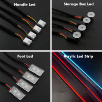 20 In 1 Led RGB แสงโดยรอบรถแถบภายในอะคริลิแสงภายในสากลตกแต่งบรรยากาศโคมไฟโดย App ควบคุม