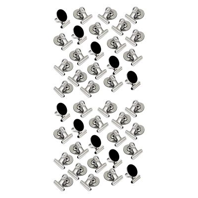 40 Pack Magnetic Clips,Scratch-Free Refrigerator Strong Magnet Clips,Binder Clips Paper Clamps,Whiteboard Magnets Clips
