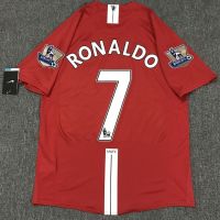 0708 united home long sleeve shirt cristiano ronaldo 7 retro classic nostalgic football game training jersey under male ชุดฟุตบอลผู้ชาย เสื้ออาร์เซนอล เสื้อแมนยูย้อนยุค