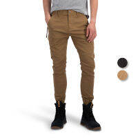 DAVIE JONES กางเกงจ็อกเกอร์ ขาจั๊ม สีเทา สีกากี Buttoned Joggers GP0049GY GP0049KH