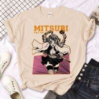 Mitsuri Tee ผู้หญิงกราฟิกด้านบนสาวเสื้อผ้าการ์ตูนดีไซเนอร์