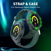 [2023ใหม่] เคสนาฬิกากันกระแทกสำหรับ Samsung Galaxy Watch5 Pro เคสอุปกรณ์ป้องกันฝาครอบ TPU ที่ชาร์จนาฬิกาอัจฉริยะ45มม. สำหรับ Watch 5 Pro