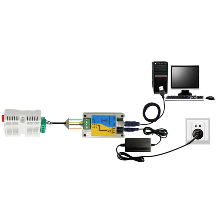 โมดูลตัวแปลงสัญญาณอุณหภูมิความชื้นเครื่องส่งสัญญาณตรวจจับความชื้น-rs485ป้องกันสัญญาณรบกวนสัญญาณสำหรับตู้กระจายสินค้าไฟฟ้า