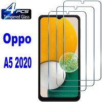 2/4 ชิ้นกระจกนิรภัยสำหรับ OPPO A5 2020 ฟิล์มกระจกกันรอยหน้าจอ-fi9o