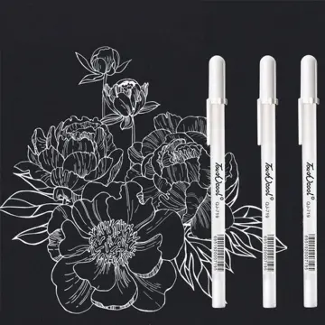 Amazon.com: Dyvicl White Gold Silver Gel Pens, 0.8 mm Fine Point Pens Gel  Ink Pens for Black Paper Drawing, Sketching, Illustration, Adult Coloring,  Journaling, Set of 12 : Office Products