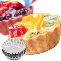 10Pcs/set Egg Tart Molds Stainless Steel Cupcake Mold Reusable Cake Cookie Mold Tin Cookie Pudding Mould Kitchen Baking Tool